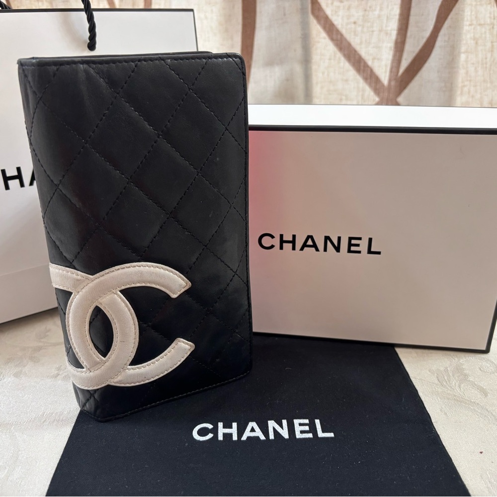 🆕 CHANEL CC Cambon line Long Wallet, in box